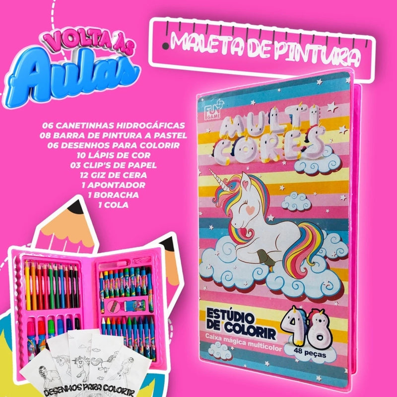 estojo de pintura infantil, kit de pintura para crianças, materiais de arte para crianças, presente educativo para crianças, desenvolvimento artístico infantil, criatividade para crianças, atividades de arte, materiais de pintura seguros, habilidades motoras finas, educação infantil






