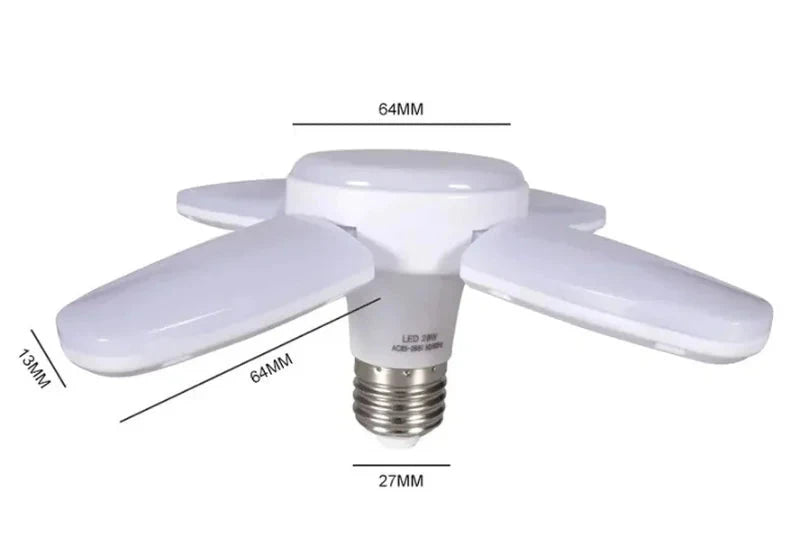 lâmpada LED dobrável, iluminação ajustável, lâmpada LED E27, lâmpada para garagens, lâmpada econômica, lâmpada LED para oficinas, lâmpada dobrável E27, iluminação de alta eficiência, lâmpada articulada