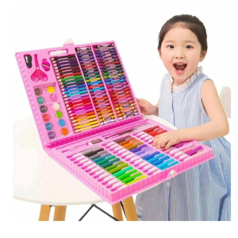 estojo de pintura infantil, kit de pintura para crianças, materiais de arte para crianças, presente educativo para crianças, desenvolvimento artístico infantil, criatividade para crianças, atividades de arte, materiais de pintura seguros, habilidades motoras finas, educação infantil